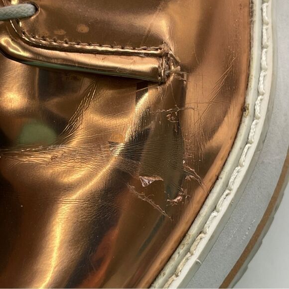 Zara Woman Rose Gold Oxfords, Size 8.5 (39) - Picture 8 of 11